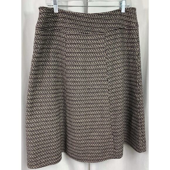 50% OFF Angela Knit Skirt Wool Blend Midi Purple Black - Picture 2 of 6